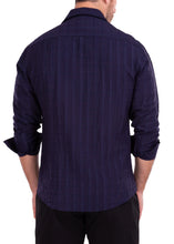 Load image into Gallery viewer, 222201-623 LS NAVY COTTON SHIRT
