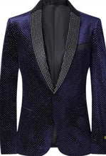 Load image into Gallery viewer, FB13-1223 Luxury Slim Fit Velvet Texture Blazer