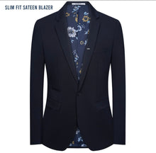 Load image into Gallery viewer, S601-0923 Cotton Sateen Luxury Slim Fit Blazer Hunter Green