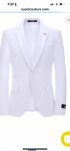 Load image into Gallery viewer, S601-0923 Cotton Sateen Luxury Slim Fit Blazer Light Blue