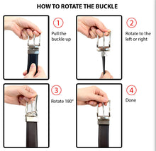 Load image into Gallery viewer, RVMGLB Reversible Genuine Leather Belt/Rotated Buckle