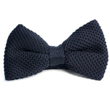Load image into Gallery viewer, Men's Solid Knitted Bow Tie Black