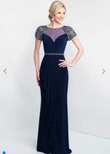 Load image into Gallery viewer, S2028 BLUSH NAVY GOWN SIZE 10