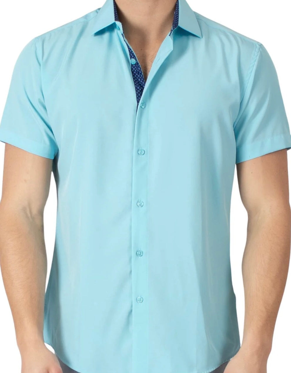 232118-0524 TURQUOISE Short Sleeve Shirt