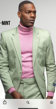 Load image into Gallery viewer, SL604-824 SC Mint Sateen Slim Fit Suit

