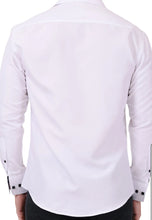 Load image into Gallery viewer, 242225-625 LS Shirt with Contrasting collar and Plaquet White
