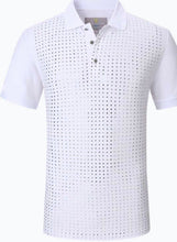 Load image into Gallery viewer, SCP26713 SC White Luxury Studded Polo

