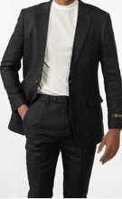 Load image into Gallery viewer, BB24600-625 Linen Slim Fit Suit (Options Black, Royal or Burgundy)
