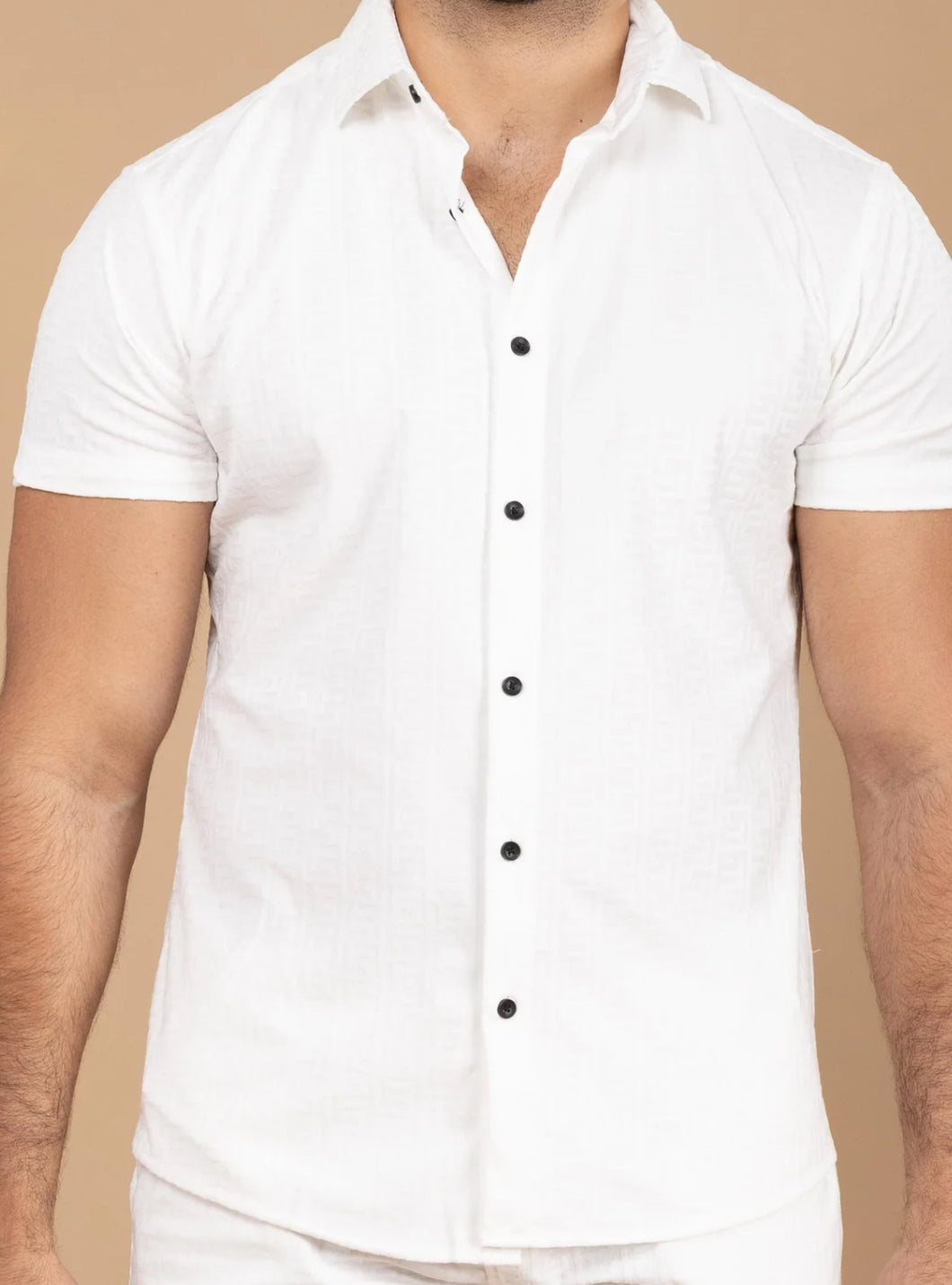 242101-625 White Greek Pattern LS Shirt