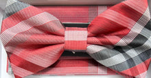 Load image into Gallery viewer, BT2138-1225 BQ Plaid Bow Tie Set
