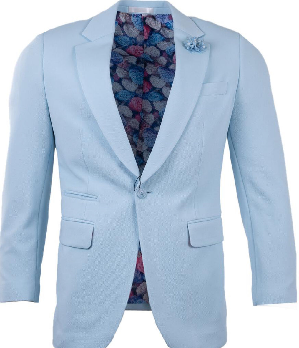 TRB700~0225 TRP Topaz Slim Fit Knit Fashion Blazer
