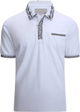 Load image into Gallery viewer, AZ227-425 SC White Polo W/Contrasting Collar &amp; Plaquet
