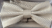 Load image into Gallery viewer, BT2255-1225 BQ Gold Shaped Diamond Pattern Bow Tie Set
