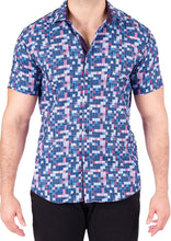 Load image into Gallery viewer, 232001-626 Navy Button Up SS Shirt
