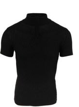 Load image into Gallery viewer, ZK509-1023 SS Mock Turtleneck with Zipper Black
