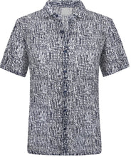 Load image into Gallery viewer, SC415-0425 SC Navy Beach Boxed Crotchet SS Shirt
