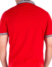 Load image into Gallery viewer, 221802-425 Red Half Button Polo Shirt
