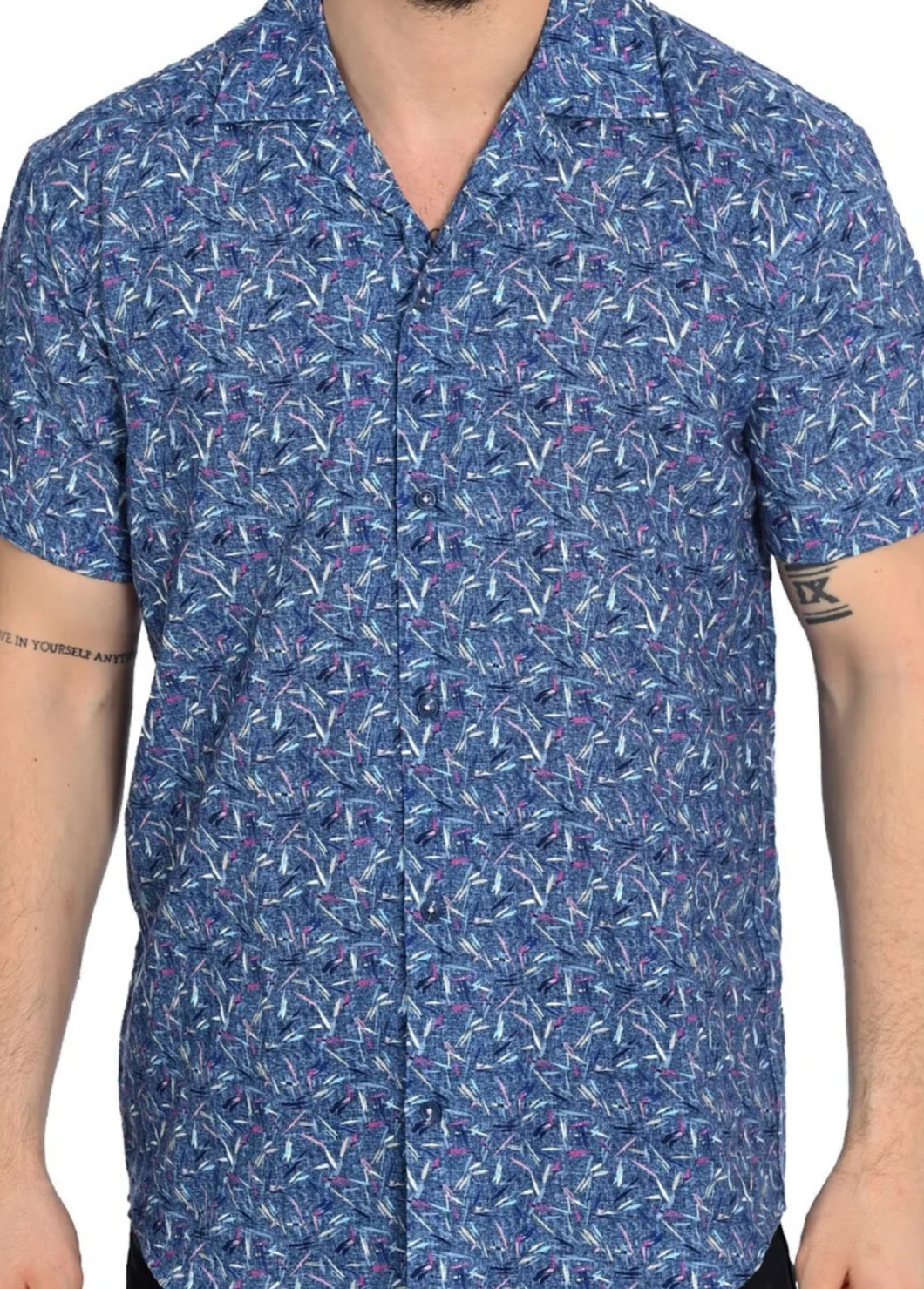 M788-624 MZM Blue Short Sleeve Shirt