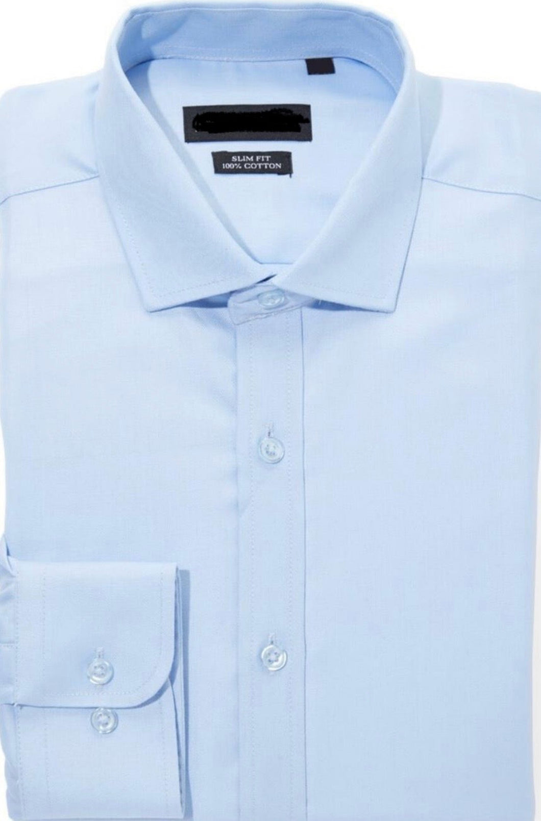DS367~0225 DS Lgt Blue Slim Fit Long Sleeve Dress Shirt