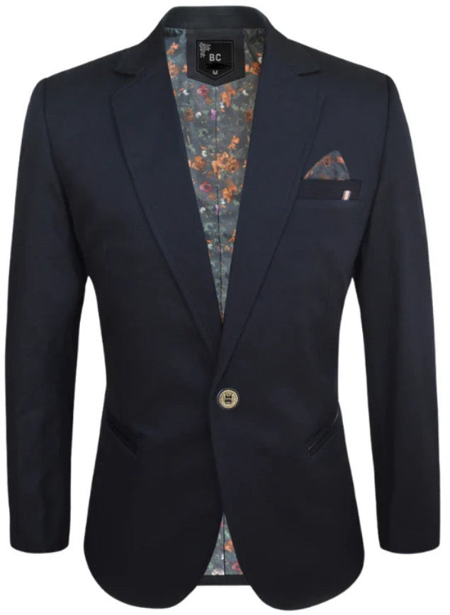 BZ511-624 TM EX Cotton Stretch Fashion Blazer (Reduced: Black to $265, Navy to $165.00)