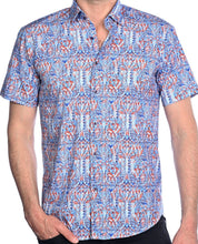 Load image into Gallery viewer, M714-624 MZM Blue Short Sleeve Shirt
