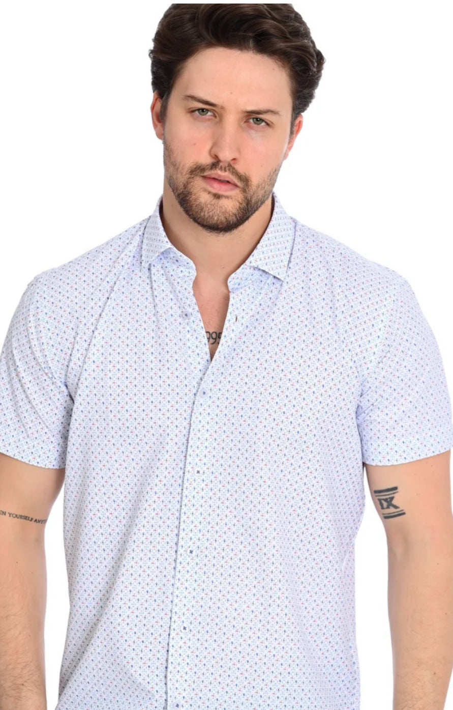 M737-624 MZM White SS Shirt