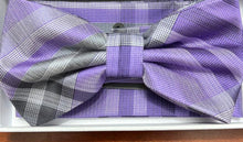 Load image into Gallery viewer, BT2138-1225 BQ Plaid Bow Tie Set
