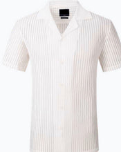 Load image into Gallery viewer, SC424-0426 CS White Crotchet SS Shirt
