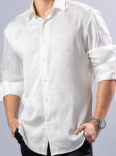 Load image into Gallery viewer, 252217-1125 BS White Modern Fit LS Paisley Shirt
