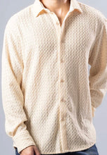 Load image into Gallery viewer, 252202-1125 BS Khaki Diamond Knit LS Modern Fit Shirt
