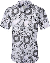 Load image into Gallery viewer, SC9188-0425 SC White Crop Circle Metallic Slim Fit Shirt

