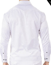 Load image into Gallery viewer, 242212-625 White LS Shirt with Contrasting Collar &amp; Cuff
