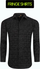 Load image into Gallery viewer, FW1602-1125 SC Black LS Fringe Shirt
