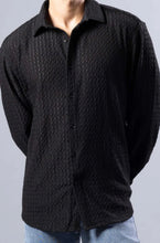 Load image into Gallery viewer, 252202-1125 BS Black Diamond Knit LS Modern Fit Shirt
