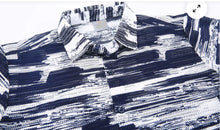 Load image into Gallery viewer, SC413-0425 SC Navy Smear Cam SS Crotchet Shirt
