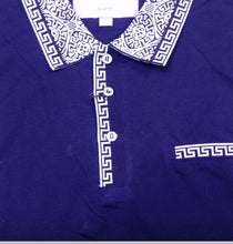 Load image into Gallery viewer, AZ258-425 SC Navy Polo W/Contrasting Collar &amp; Plaquet
