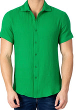 Load image into Gallery viewer, 232102-0524 Green Short Sleeve Shirt
