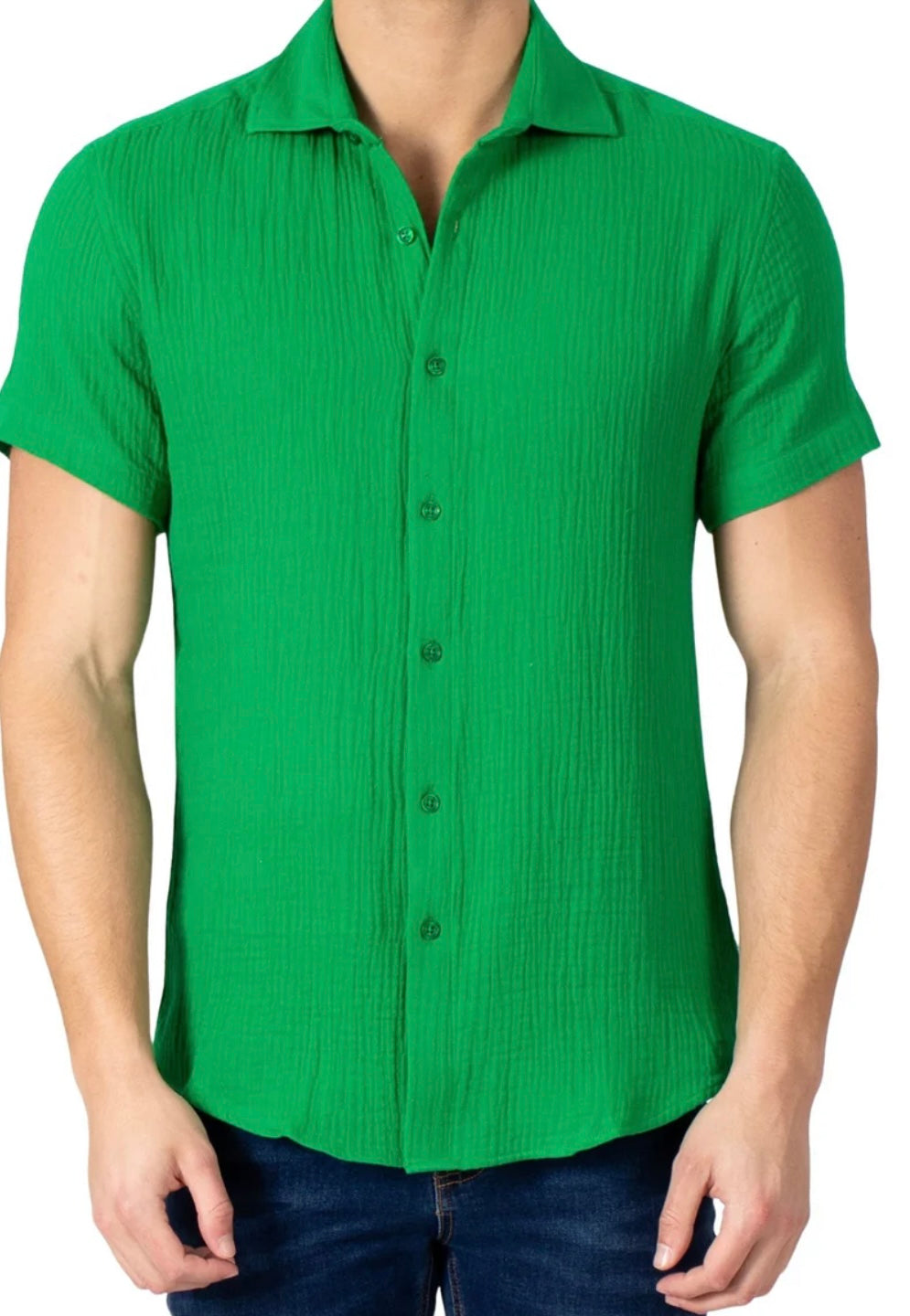 232102-0524 Green Short Sleeve Shirt