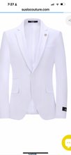 Load image into Gallery viewer, S601-0923 Cotton Sateen Luxury Slim Fit Blazer Light Blue
