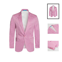 Load image into Gallery viewer, 90101824 PZZO PINK COTTON  STRETCH BLAZER
