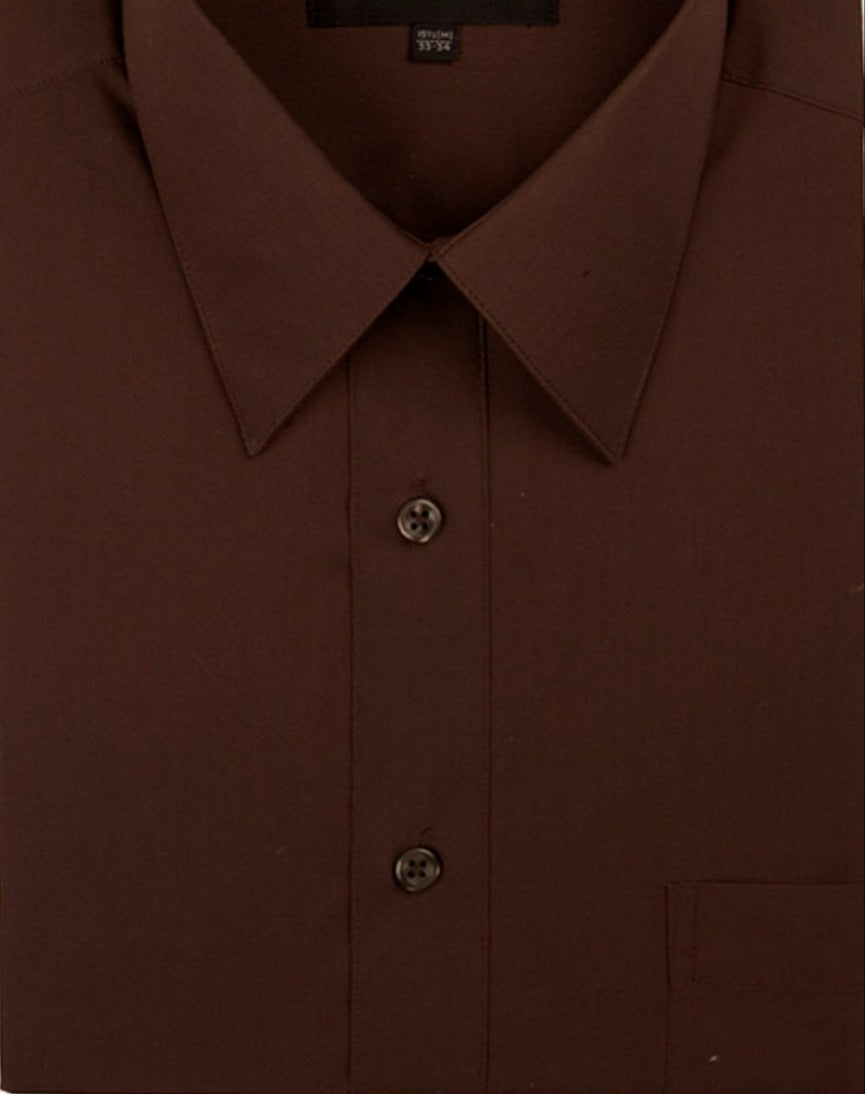 009CF Choco LS Classic Fit LS Dress Shirt