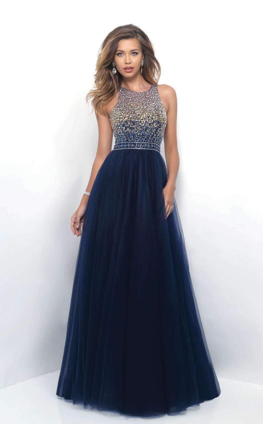 11258 BLUSH BALL GOWN NAVY SIZE 6