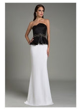 Load image into Gallery viewer, Strapless Beaded Waist Formal Gown
