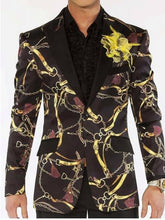 Load image into Gallery viewer, Chain 3 Yellow Chain Design Blazer
