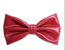 Load image into Gallery viewer, PBT Men&#39;s PU Leather Bow Tie Red or Black
