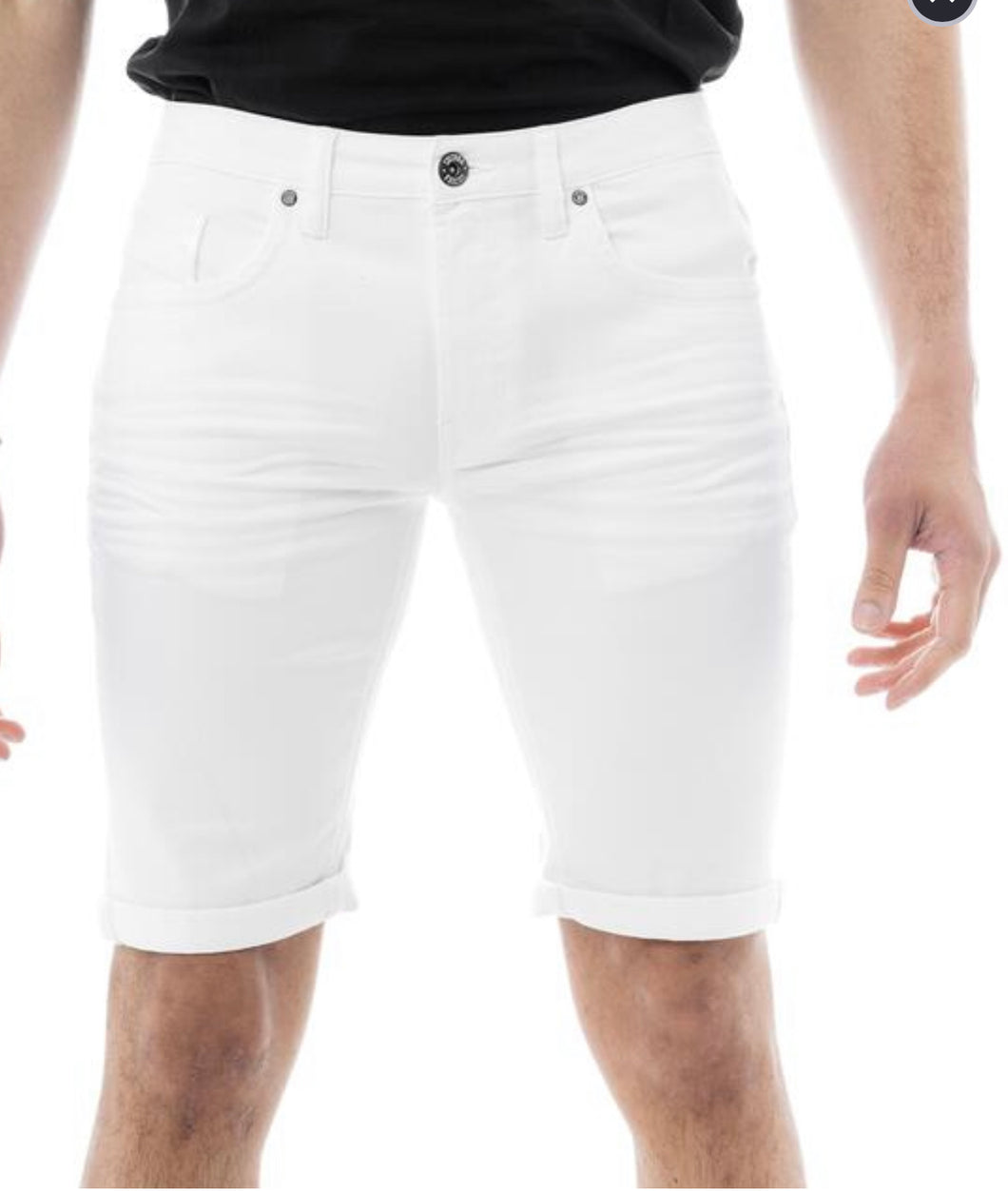 CMS99216-422 WHITE DENIM SHORTS