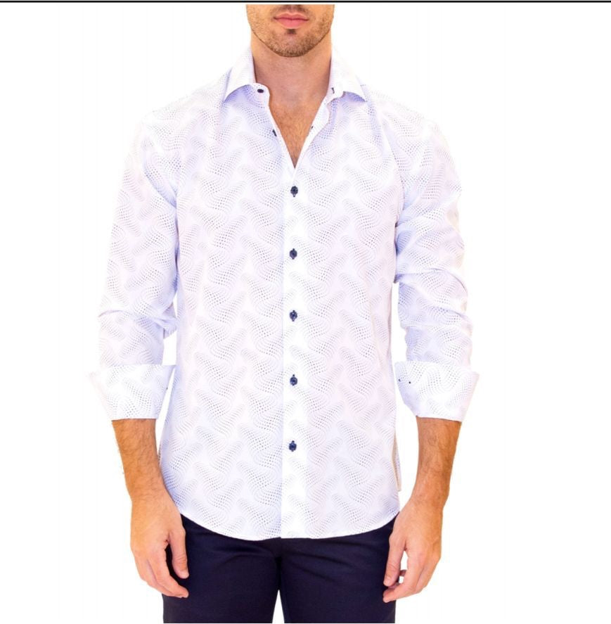 202506 Men’s White Long Sleeve Shirt