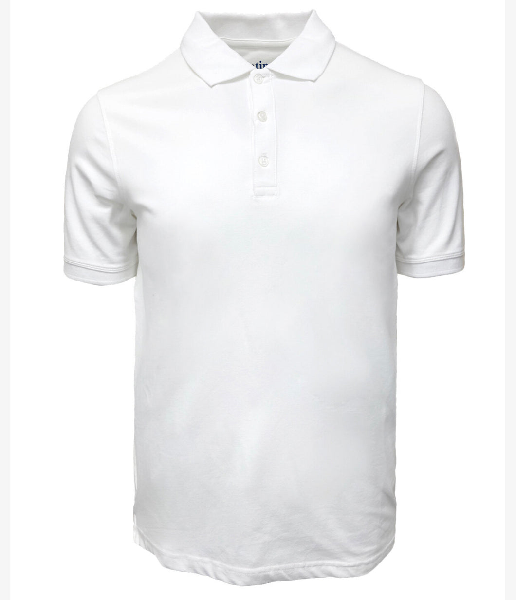 301N White Basic Slim Fit Polo