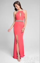 Load image into Gallery viewer, 1715P2992 TC Halter Top Gown With Beaded Waist &amp; Top
