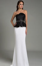 Load image into Gallery viewer, Strapless Beaded Waist Formal Gown
